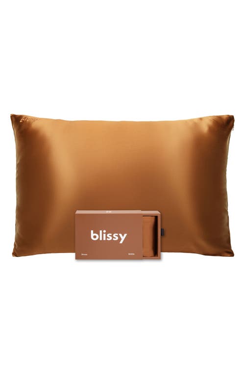 BLISSY Mulberry Silk Pillowcase in Bronze at Nordstrom, Size King
