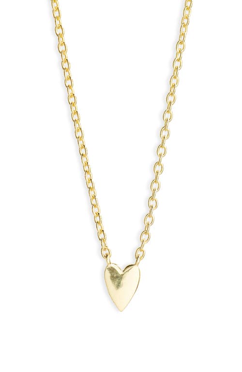 Mini Heart Pendant Necklace in Gold