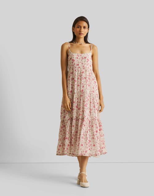 Reistor Strappy Tiered Maxi Dress In Petal Fusion