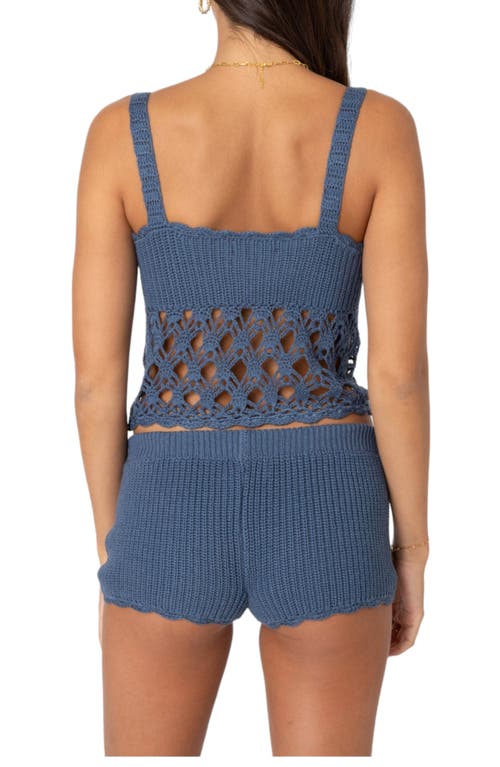 Shop Edikted Danika Open Stitch Camisole In Navy