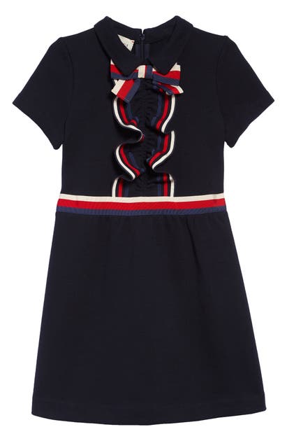 GUCCI RUFFLE SHORT SLEEVE DRESS,571624XJBE7