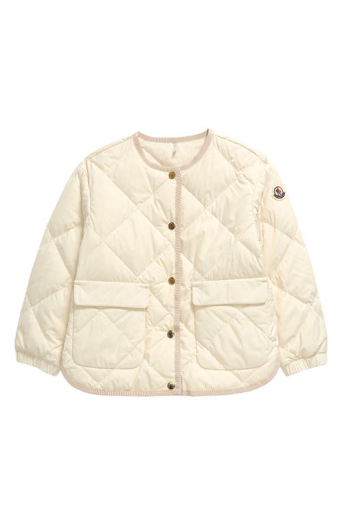 Shop Moncler Kids' Ursella Diamond Quilted Down Jacket In White