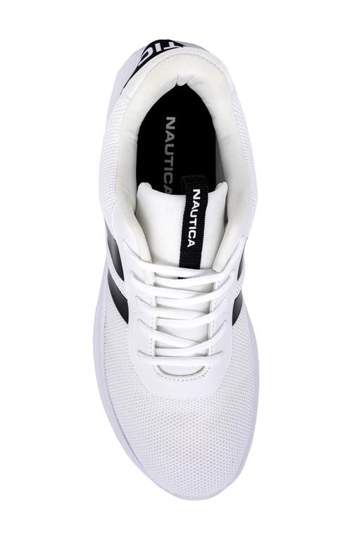 Shop Nautica Athletic Sneaker In White/black
