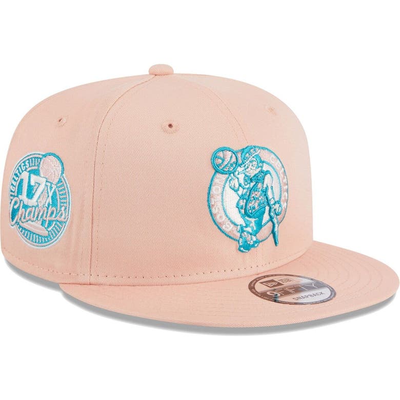 New Era Pink Boston Celtics Sky Aqua Undervisor 9fifty Snapback Hat ...