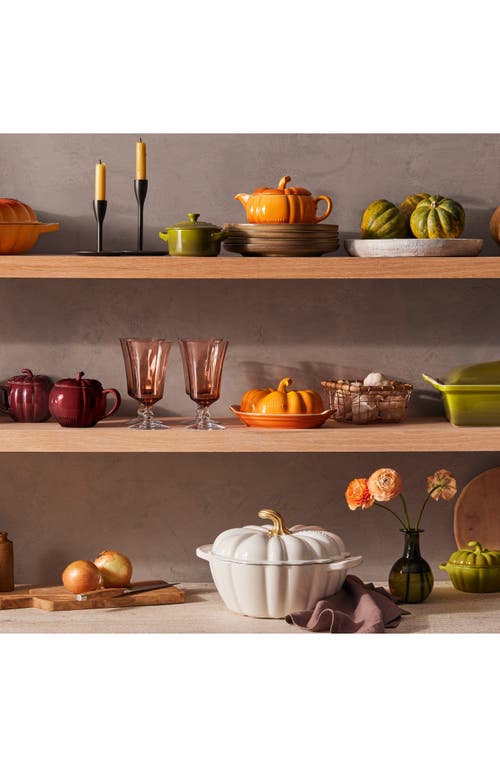 Shop Le Creuset Pumpkin Butter Dish In Persimmon