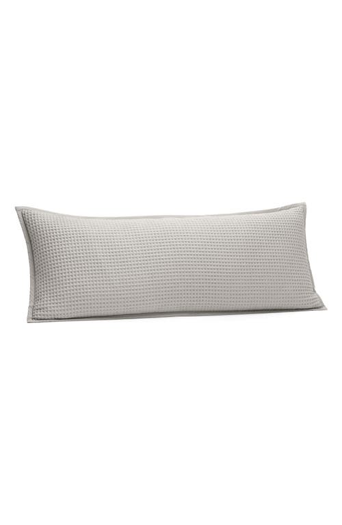 Boll & Branch Organic Cotton Waffle Accent Pillow Cover in Pewter at Nordstrom