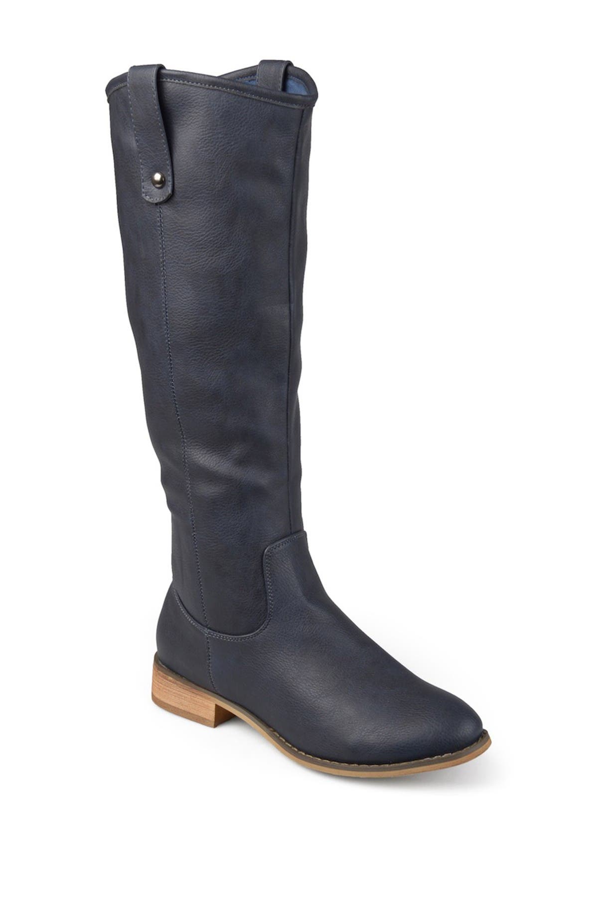 Women's Blue Wide Calf Boots 
