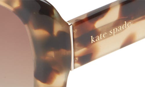 Shop Kate Spade New York Elowen 55mm Polarized Gradient Rectangular Sunglasses In Yellow Havana/brown Polar