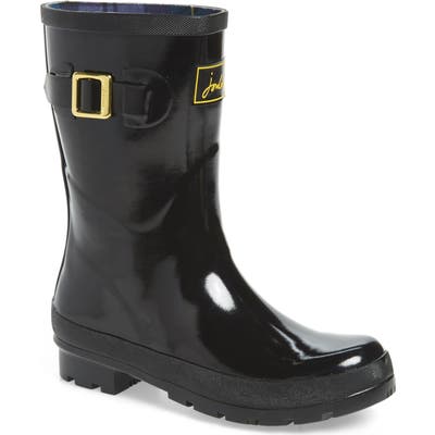 Joules Kelly Welly Waterproof Rain Boot, Black