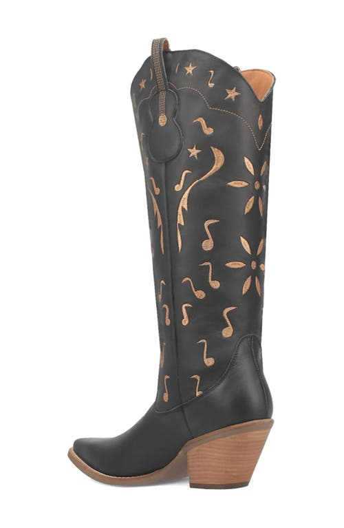Dingo Rhymin Knee High Western Boot In Black