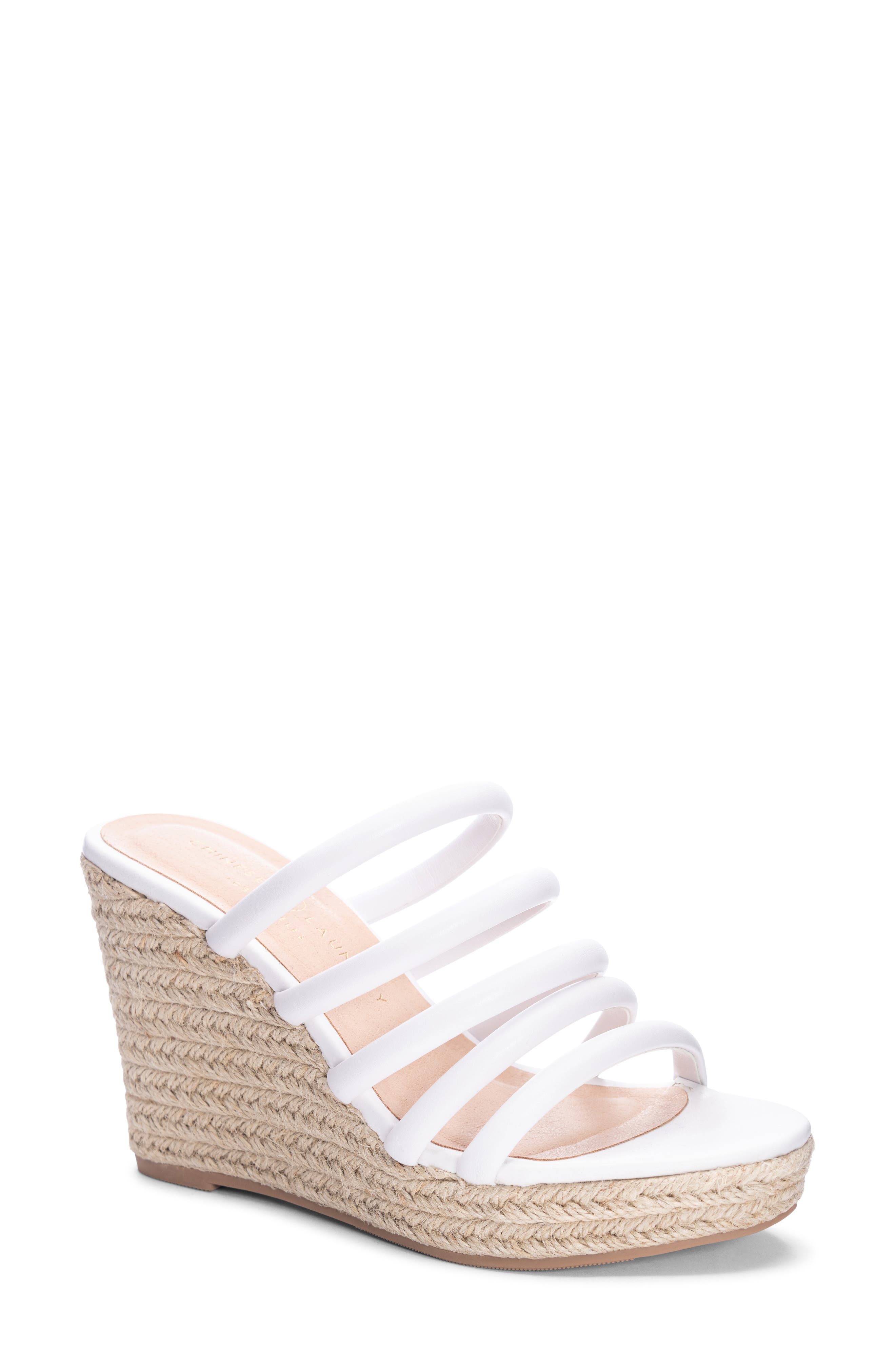 nordstrom white wedge sandals