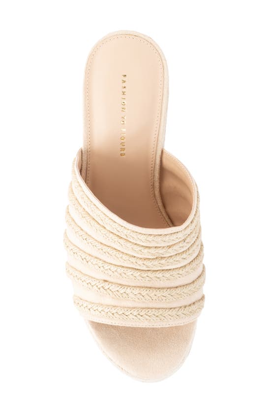 Fashion To Figure Sallie Platform Wedge Sandal In Natural