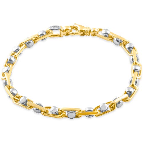 Shop Bliss Diamond Mens Solid 14k Yellow Gold 33 Grams Designed Link 5.5mm Heavy Masculine Bracelet 8.5"