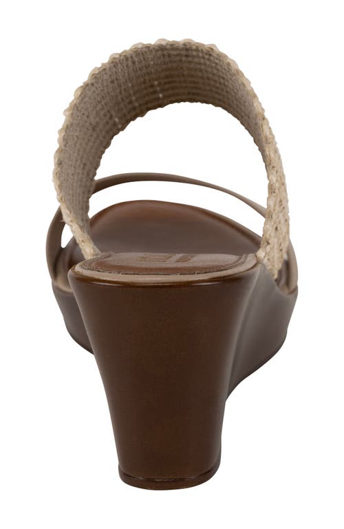 Italian Shoemakers Yamari Wedge Sandal In Taupe