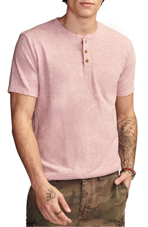 Buy Dusty Pink Henley Top 10, T-shirts