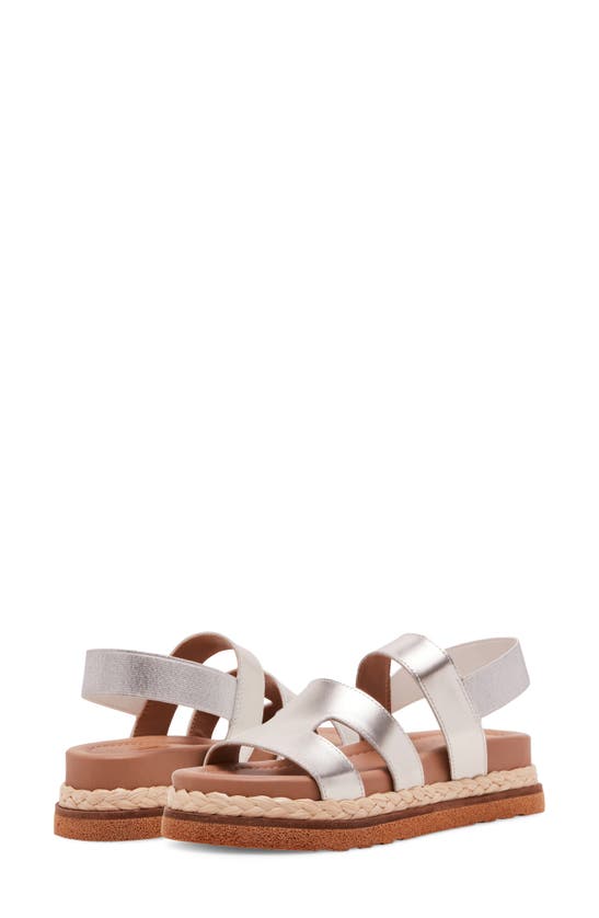 Shop Blondo Fernanda Slingback Platform Sandal In Platinum