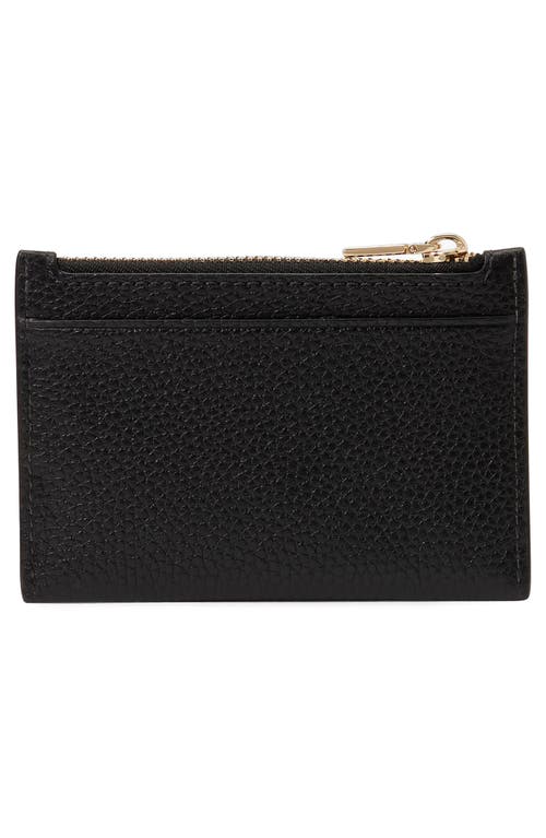 Shop Kate Spade New York Knott Pebbled Leather Card Case In Black