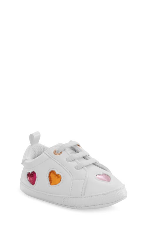 Kurt Geiger London Lane Love Metallic Heart Sneaker White at Nordstrom, M