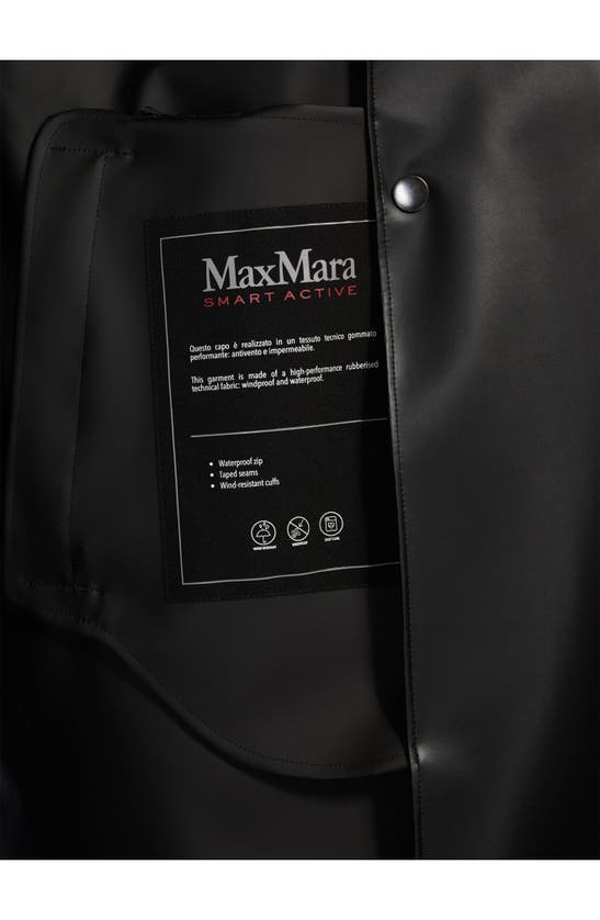 Shop Max Mara Kuban Double Breasted Hooded Coated Jacket In Black