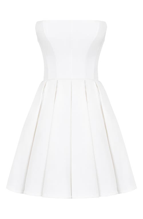 House Of Cb Emmanuela Strapless Cocktail Minidress In White