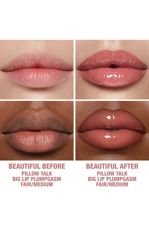 Charlotte Tilbury Pillow Talk Big Lip Plumpgasm Plumping Lip Gloss In Fair/medium
