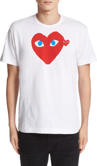 Comme Garçons PLAY Heart Face Graphic Tee | Nordstrom