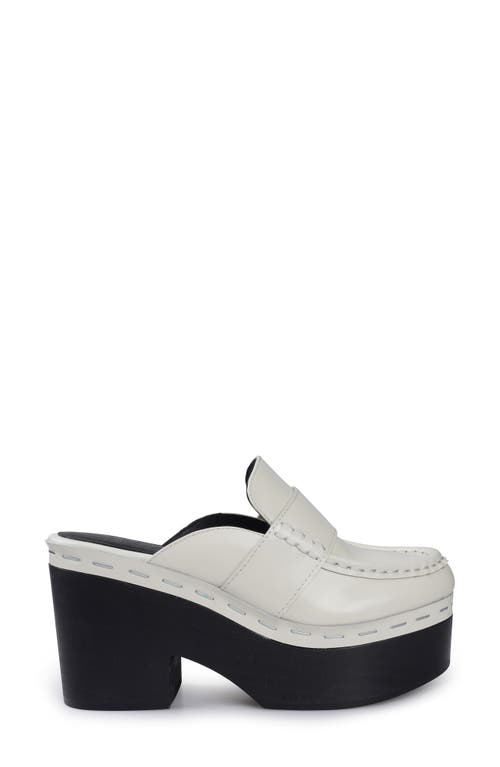 Zigi Artisan Tally Platform Mule In Cream Leather