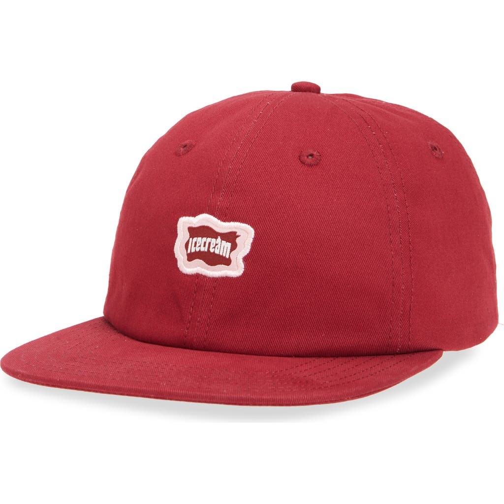 Icecream Arctic Cotton Twill Baseball Cap In Rhododendron