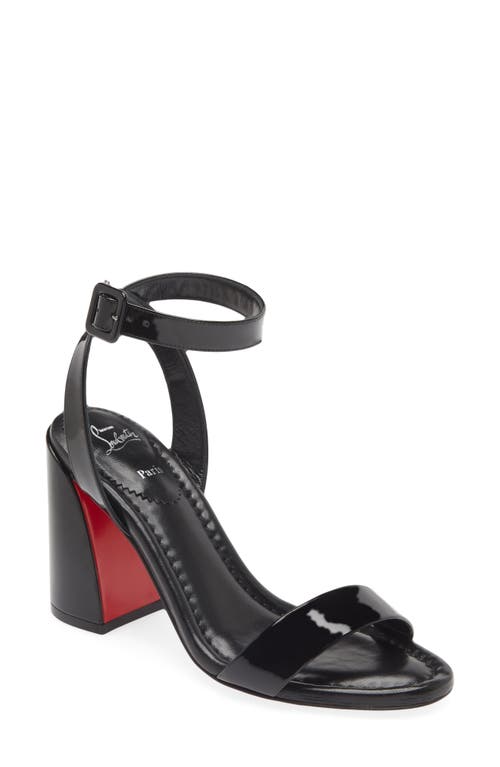 Shop Christian Louboutin Miss Sabina Sandal In Black/lin Black