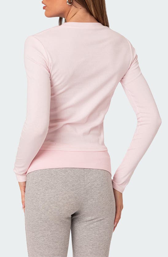 EDIKTED EDIKTED DREAM ABOUT ME EMBELLISHED LONG SLEEVE TOP