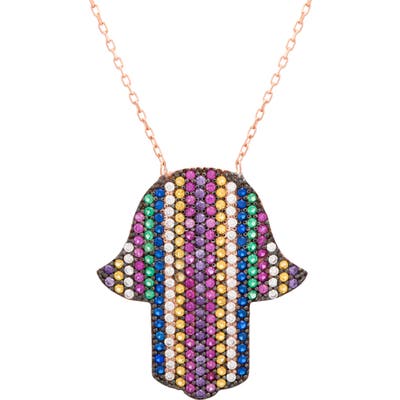 Lesa Michele Hamsa Pendant Necklace