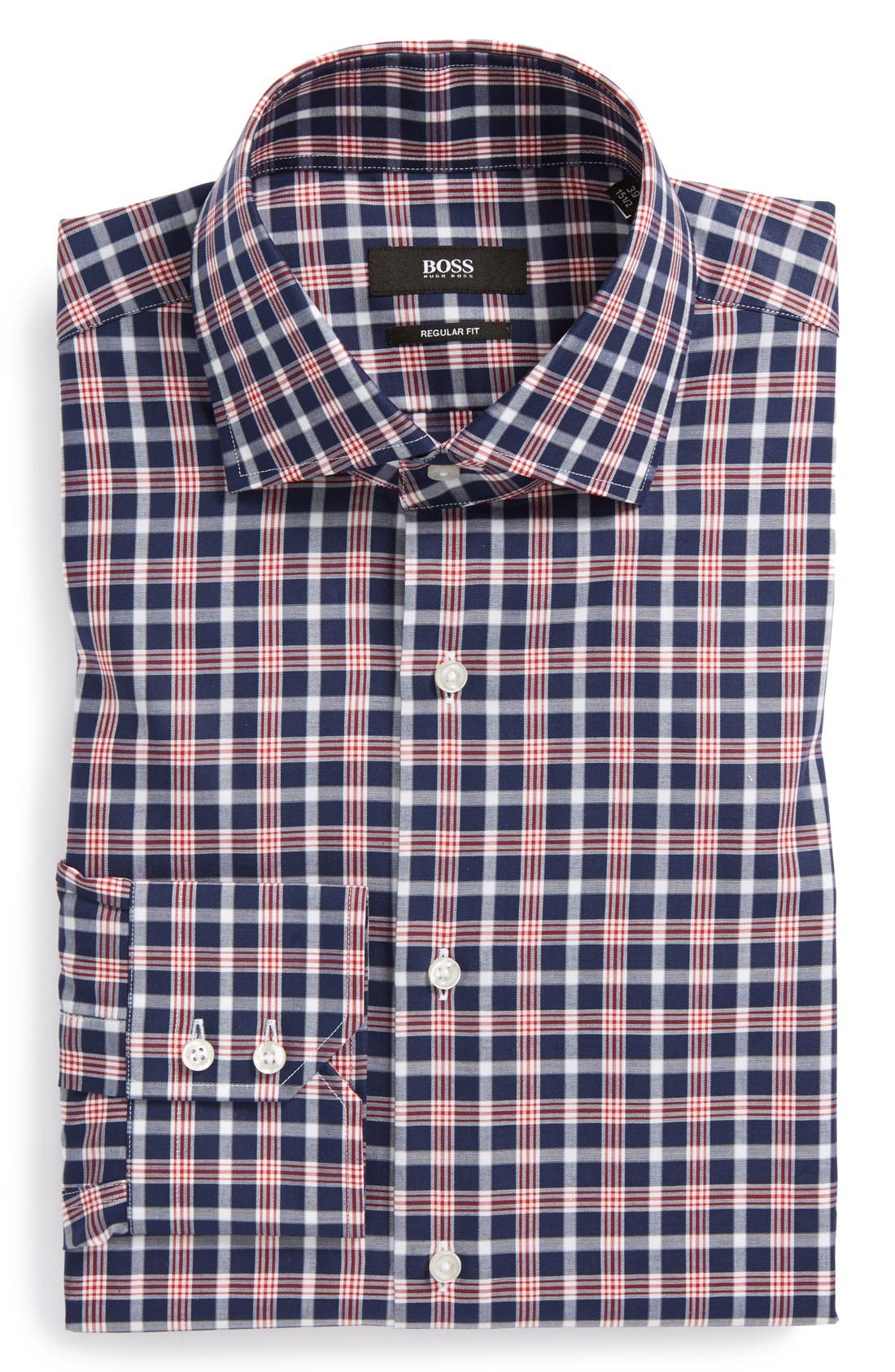 BOSS HUGO BOSS 'Gerald' WW Regular Fit Plaid Dress Shirt Nordstrom