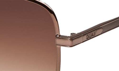 Shop Quay 5th Ave 56mm Gradient Square Sunglasses In Chocolate/brown Fawn