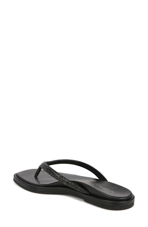 Vionic Vista Shine Flip Flop In Black