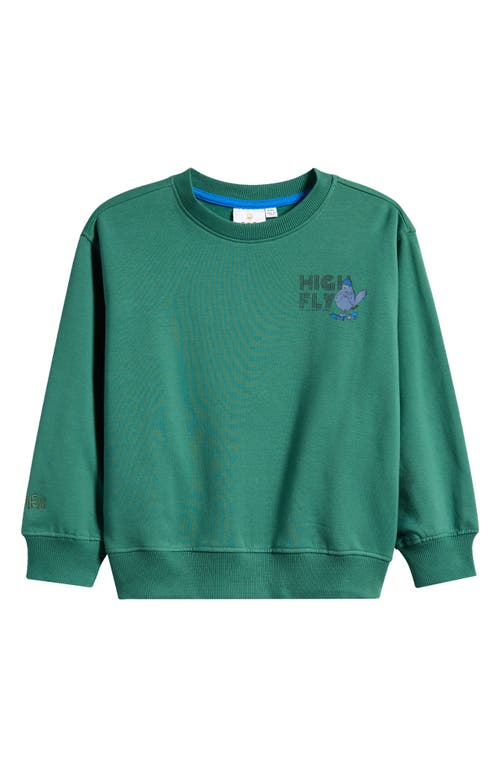 The New Kids' Lacob Graphic Sweatshirt In Foliage Green