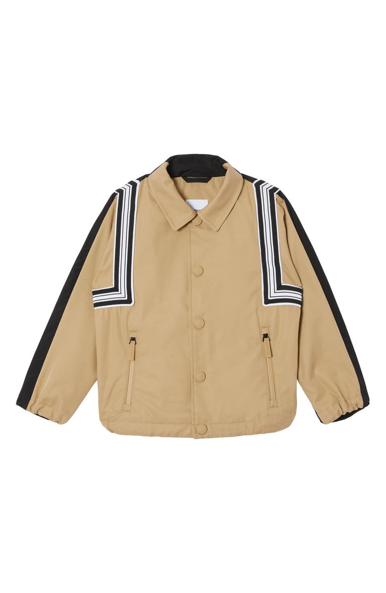 BURBERRY Kids' Patrick Coordinates Print Water Resistant Jacket, Main, color, HONEY