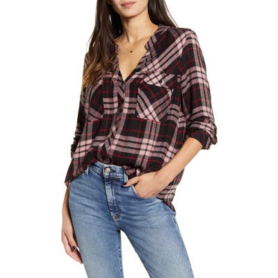 Rails Bentley Plaid Flannel Shirt, Pink
