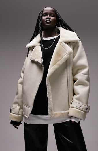 Topshop Varsity Faux Leather Bomber Jacket Nordstrom