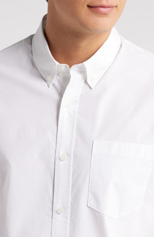 Shop Nordstrom Trim Fit Solid Stretch Button-down Shirt In White