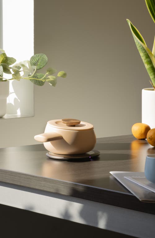 Ohom Fondi Self-heating Fondue Set In Rosy Apricot