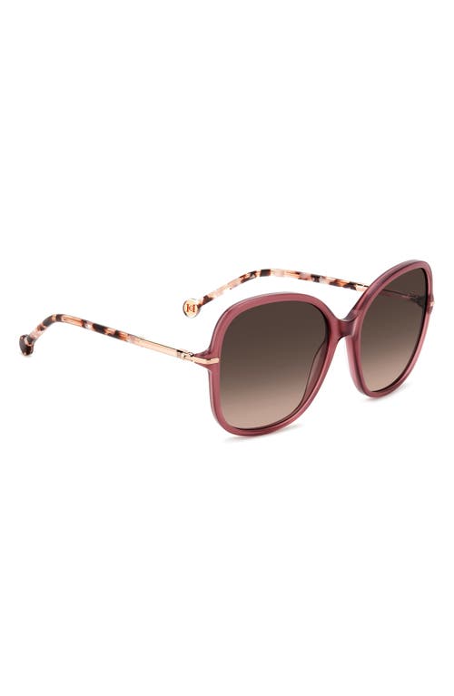 Carolina Herrera 58mm Gradient Square Sunglasses In Pink/brown Sf