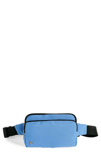 Shop Z By Zella Three Compartment Belt Bag In Blue Lapis