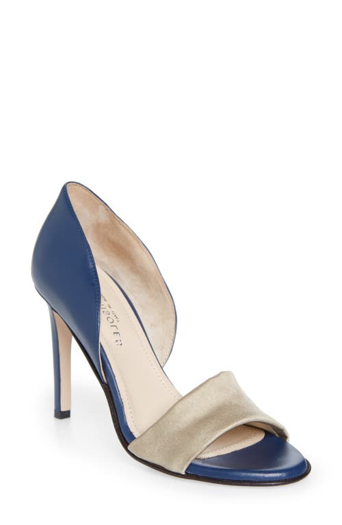 BEAUTIISOLES Dori Sandal in Navy Nappa Leather /Stretch
