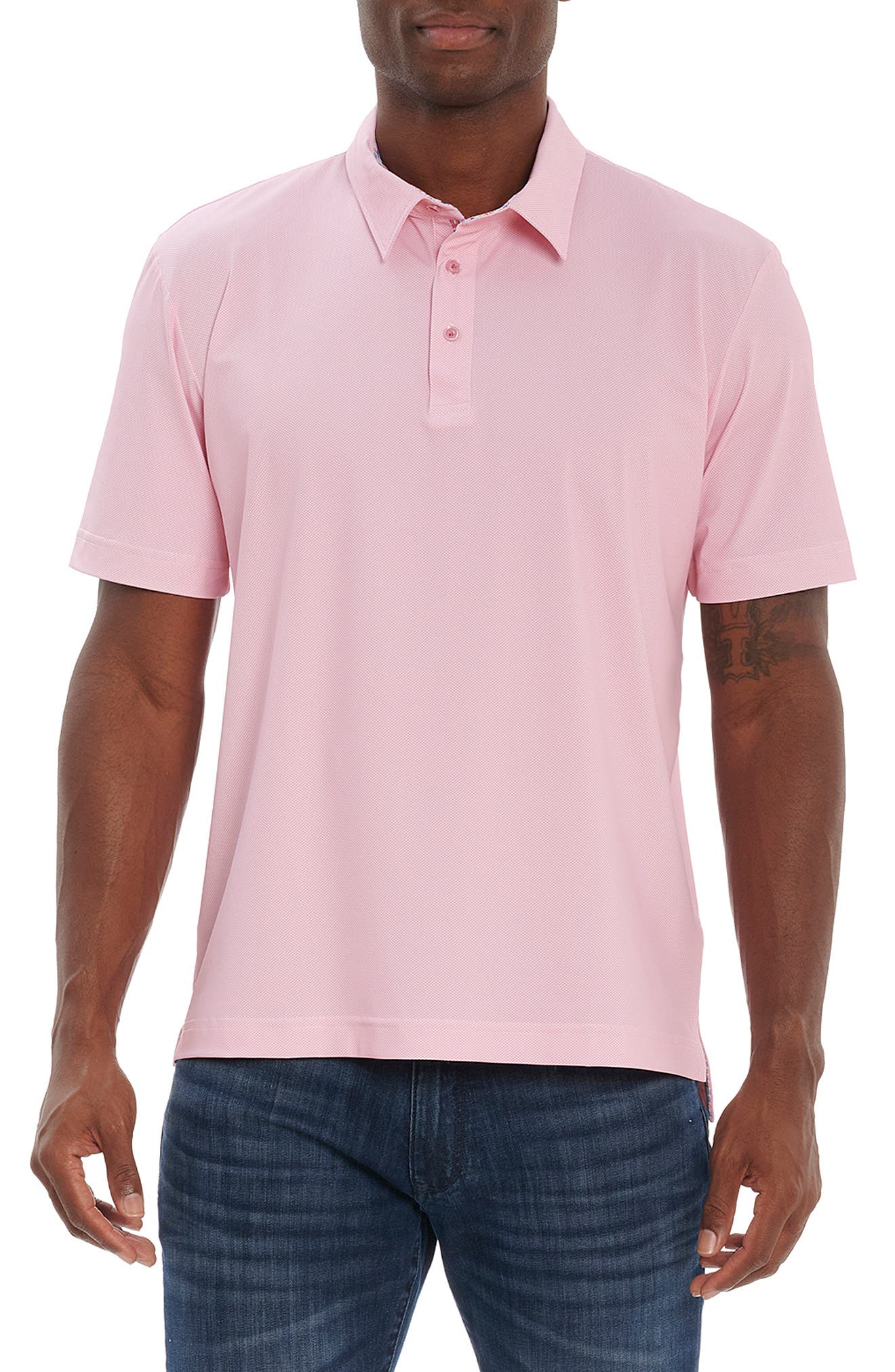 pink colour polo t shirt