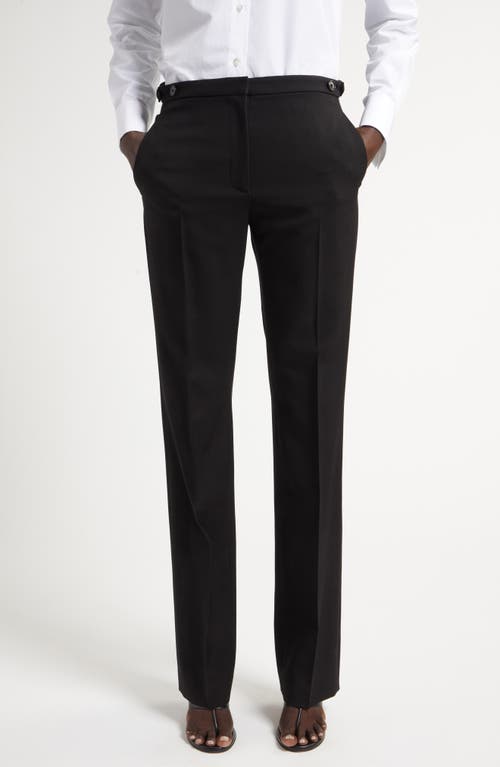 The Row Jesse Straight-leg Crepe Pants In Black