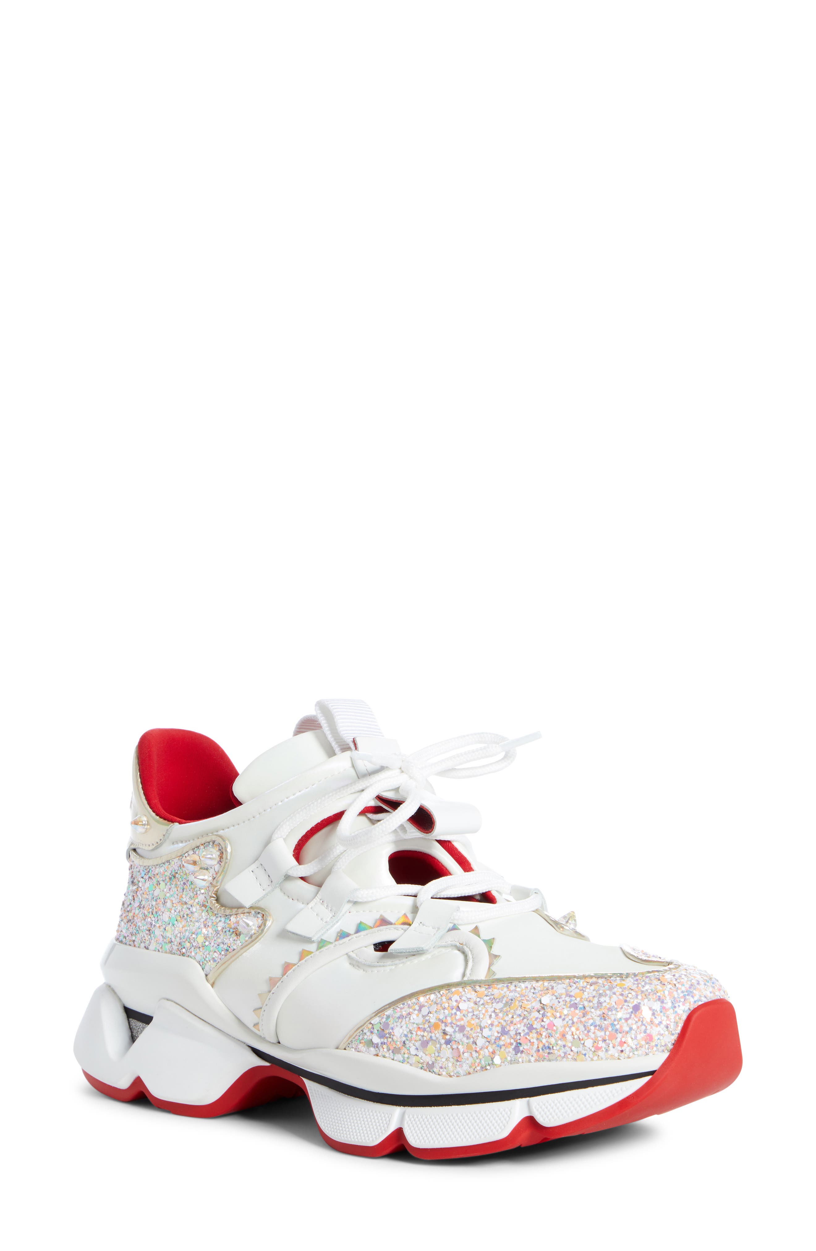 white louboutin sneakers womens