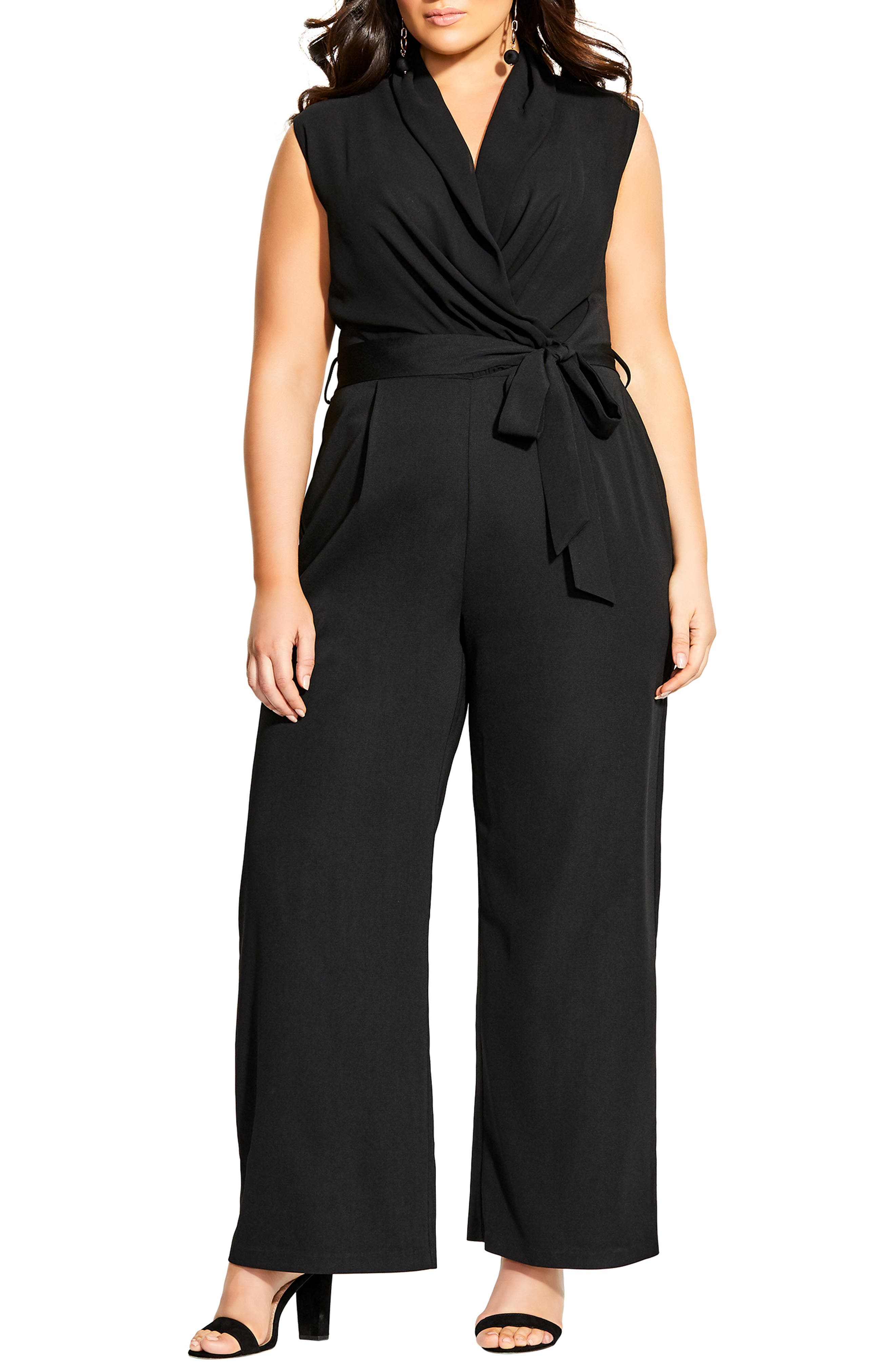 plus size sleeveless jumpsuit