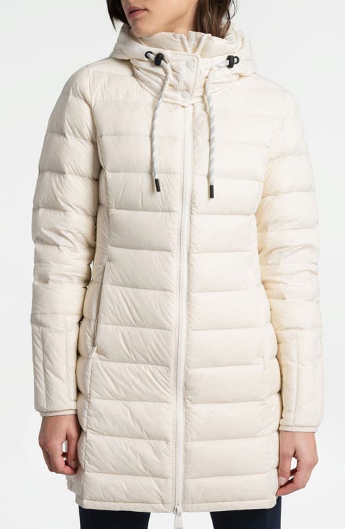 Shop Lole Claudia Hooded Packable Down Jacket In Gardenia