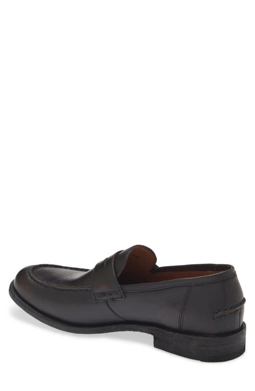 Shop Frye Tyler Penny Loafer In Black Leather