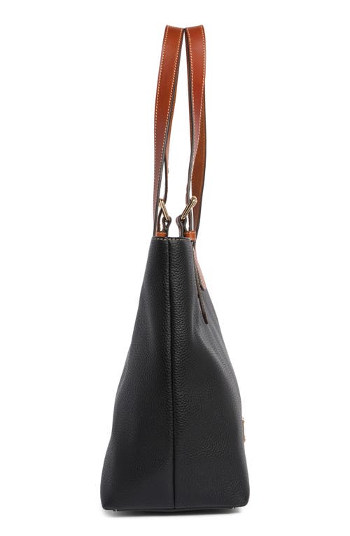 Shop Dooney & Bourke Emily Leather Tote Bag In Black